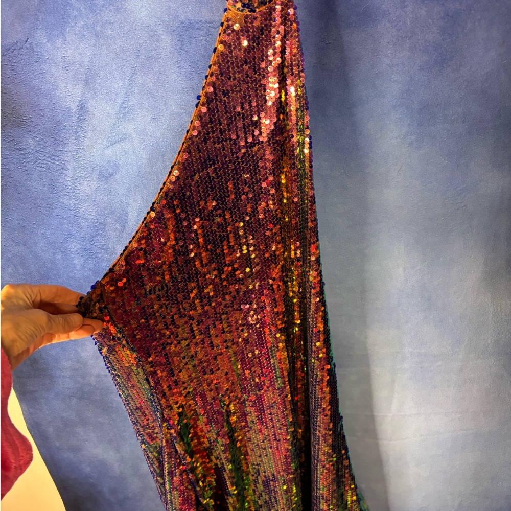 Current Mood Multicolor Sequin Backless Dress - image 1